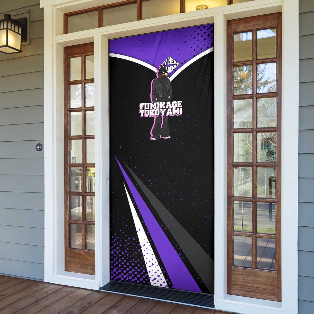 Fumikage Tokoyami My Hero Academia Door Cover Anime Grunge Splatter Graphic Style