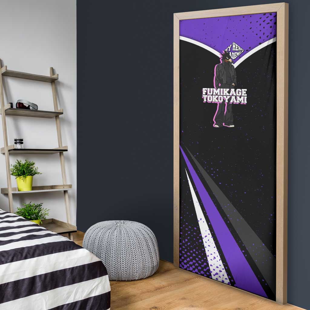 Fumikage Tokoyami My Hero Academia Door Cover Anime Grunge Splatter Graphic Style
