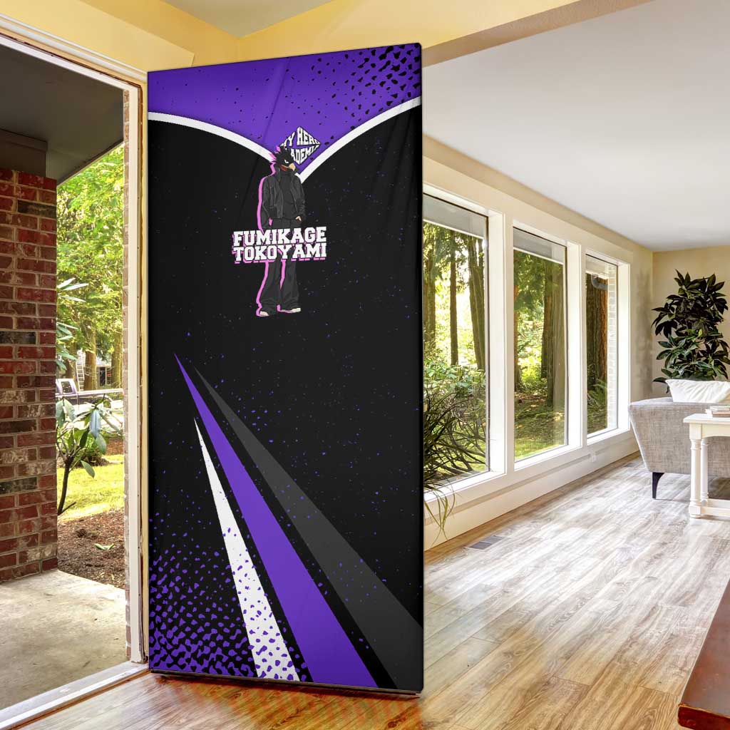 Fumikage Tokoyami My Hero Academia Door Cover Anime Grunge Splatter Graphic Style