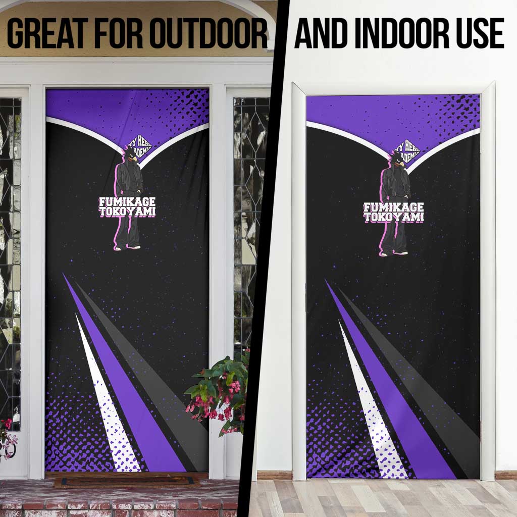 Fumikage Tokoyami My Hero Academia Door Cover Anime Grunge Splatter Graphic Style