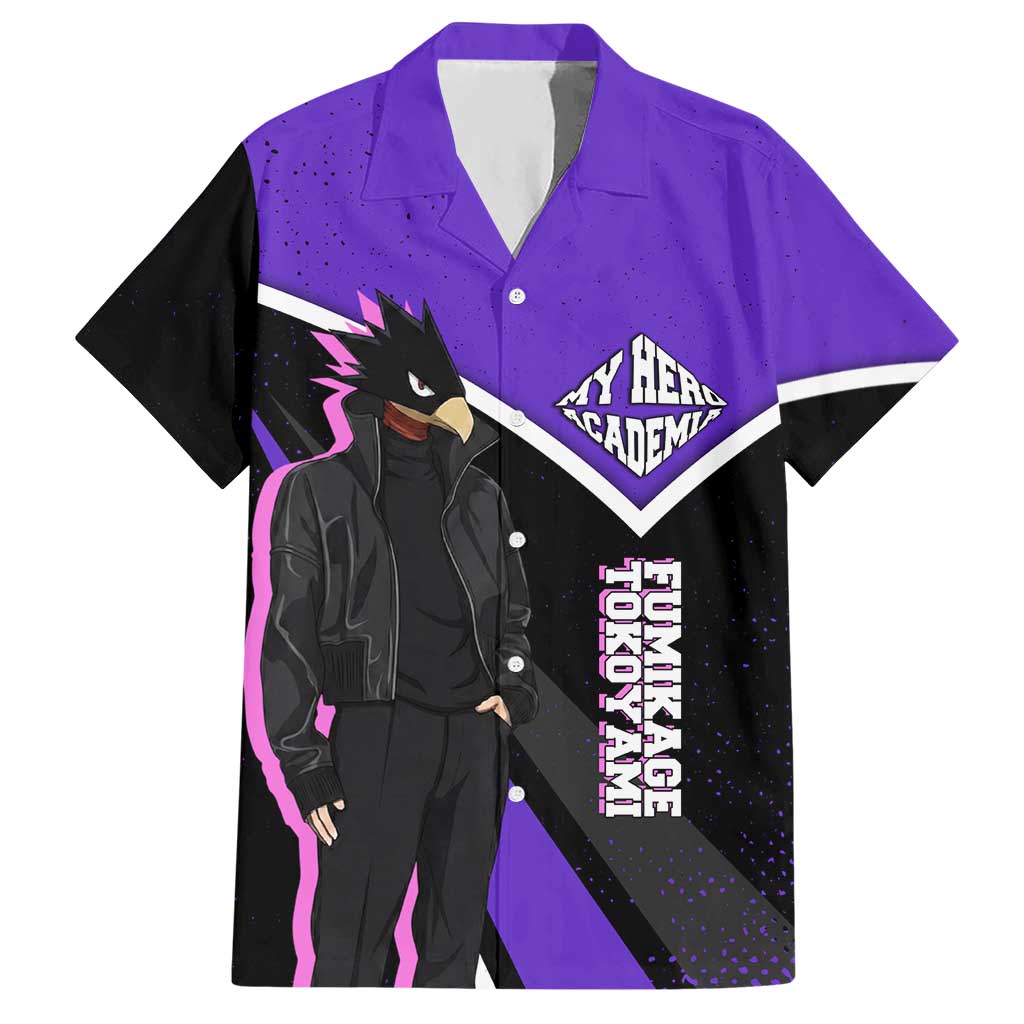 Fumikage Tokoyami My Hero Academia Hawaiian Shirt Anime Grunge Splatter Graphic Style