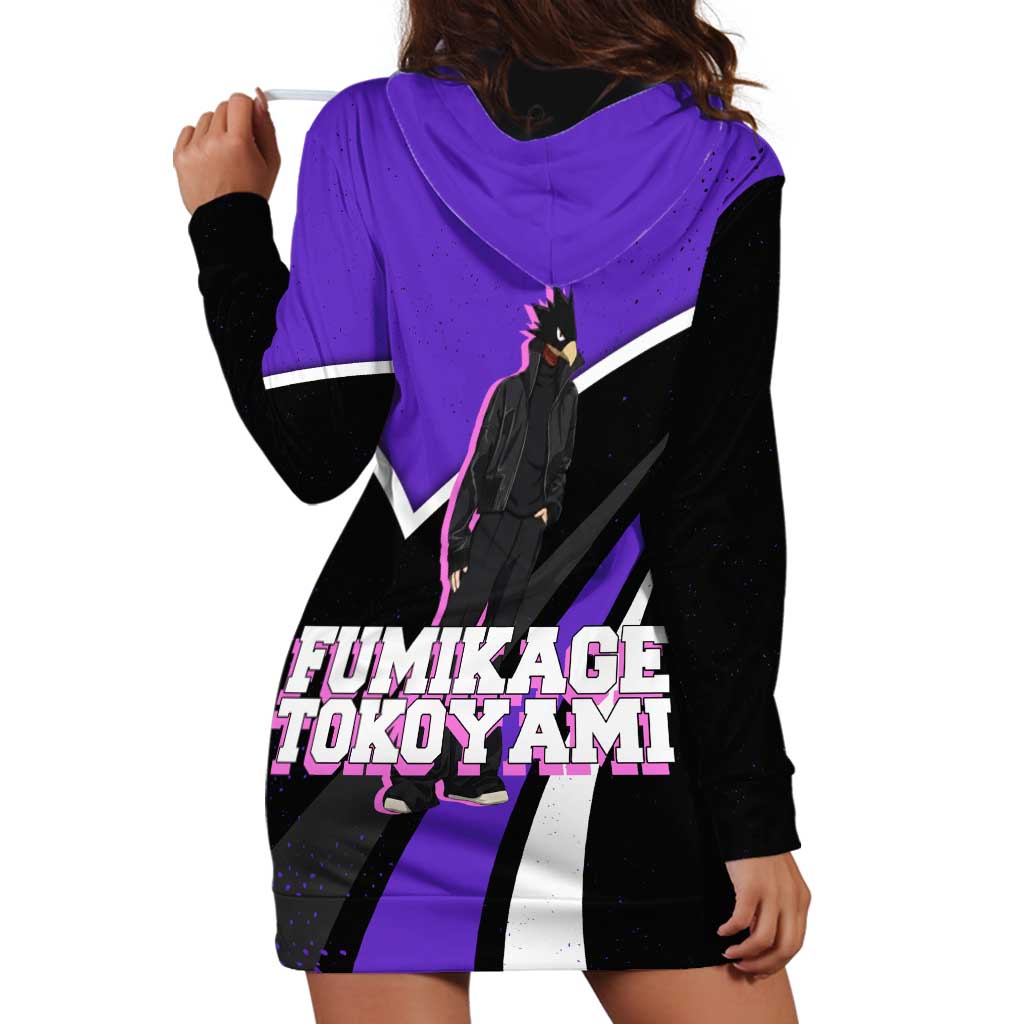 Fumikage Tokoyami My Hero Academia Hoodie Dress Anime Grunge Splatter Graphic Style