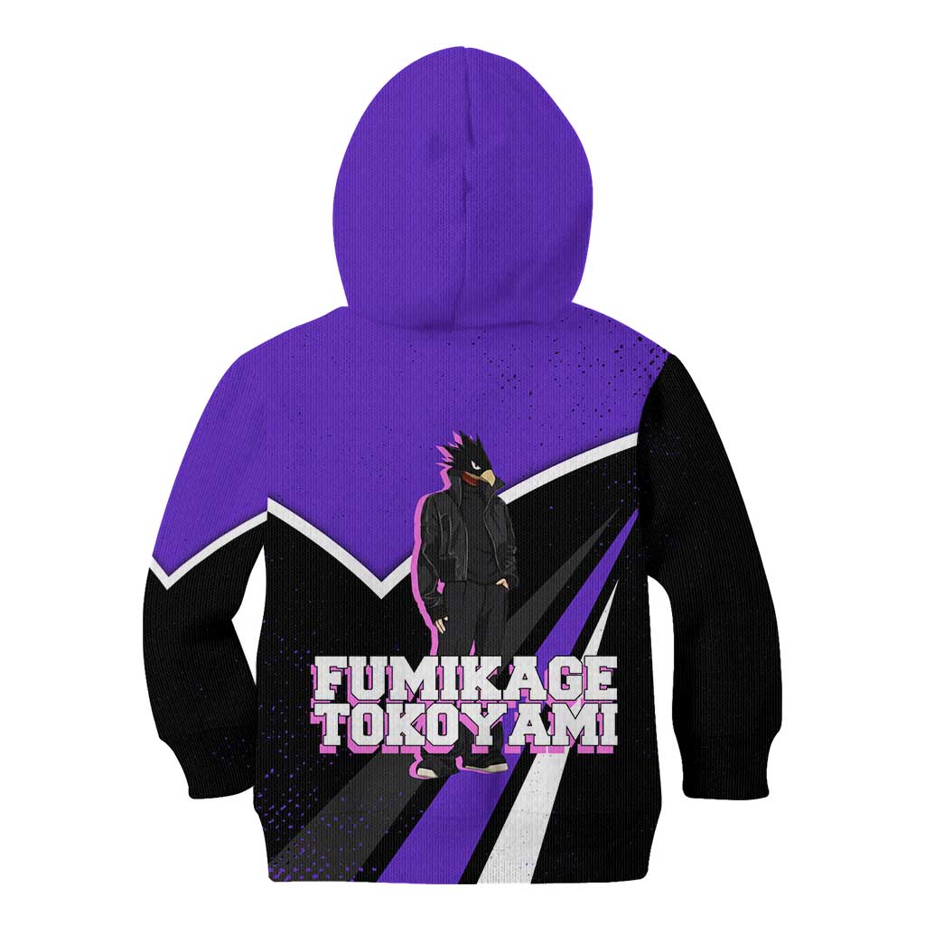 Fumikage Tokoyami My Hero Academia Kid Hoodie Anime Grunge Splatter Graphic Style