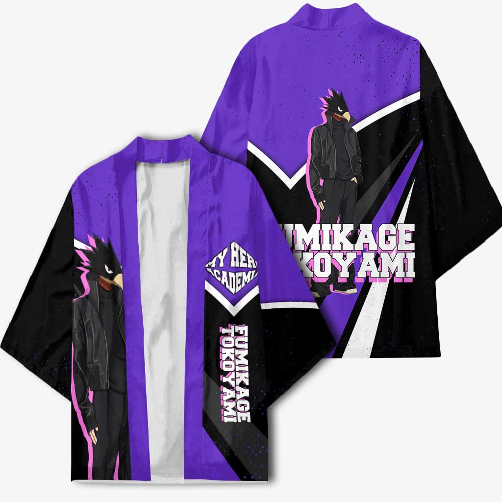 Fumikage Tokoyami My Hero Academia Kimono Anime Grunge Splatter Graphic Style