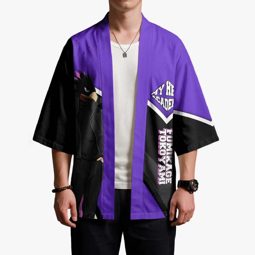 Fumikage Tokoyami My Hero Academia Kimono Anime Grunge Splatter Graphic Style