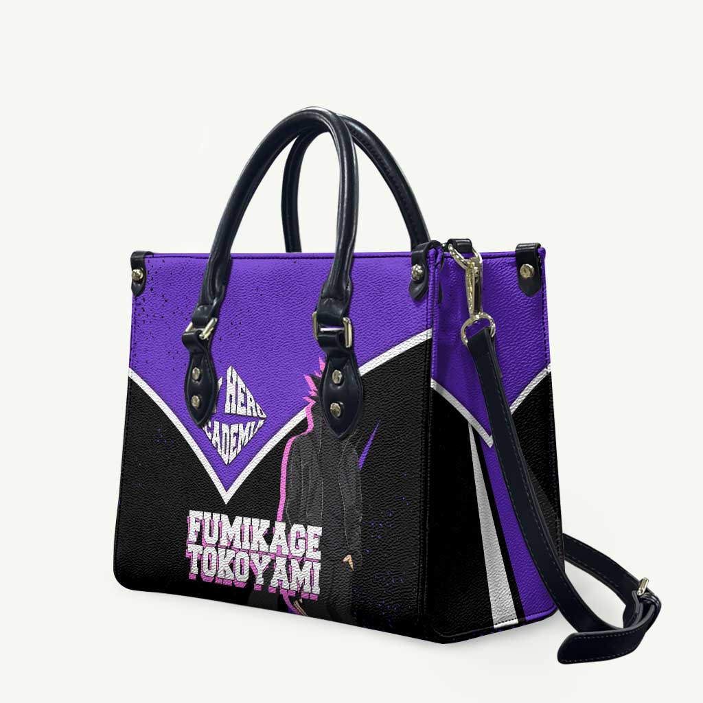 Fumikage Tokoyami My Hero Academia Leather Bag Anime Grunge Splatter Graphic Style