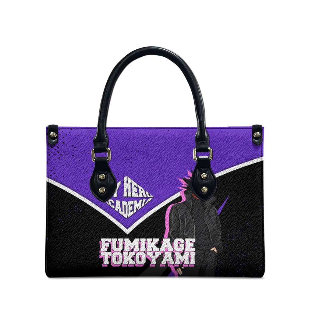 Fumikage Tokoyami My Hero Academia Leather Bag Anime Grunge Splatter Graphic Style