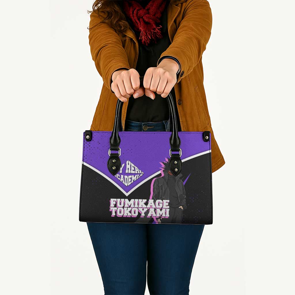Fumikage Tokoyami My Hero Academia Leather Bag Anime Grunge Splatter Graphic Style