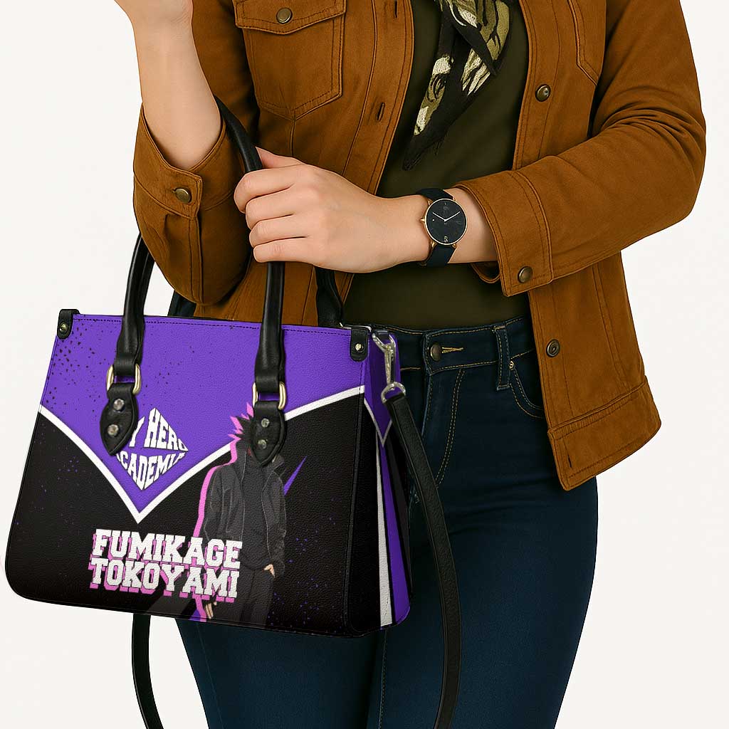 Fumikage Tokoyami My Hero Academia Leather Bag Anime Grunge Splatter Graphic Style