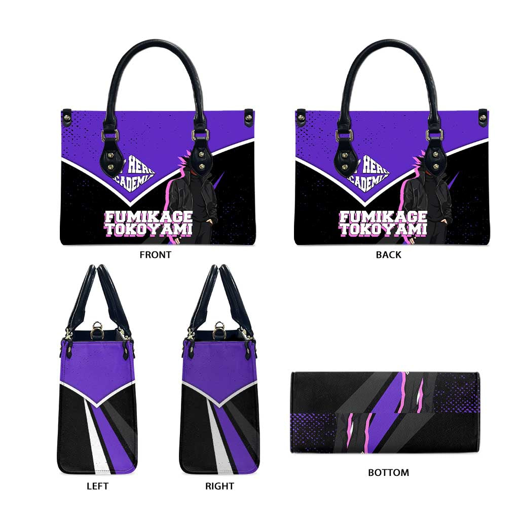 Fumikage Tokoyami My Hero Academia Leather Bag Anime Grunge Splatter Graphic Style