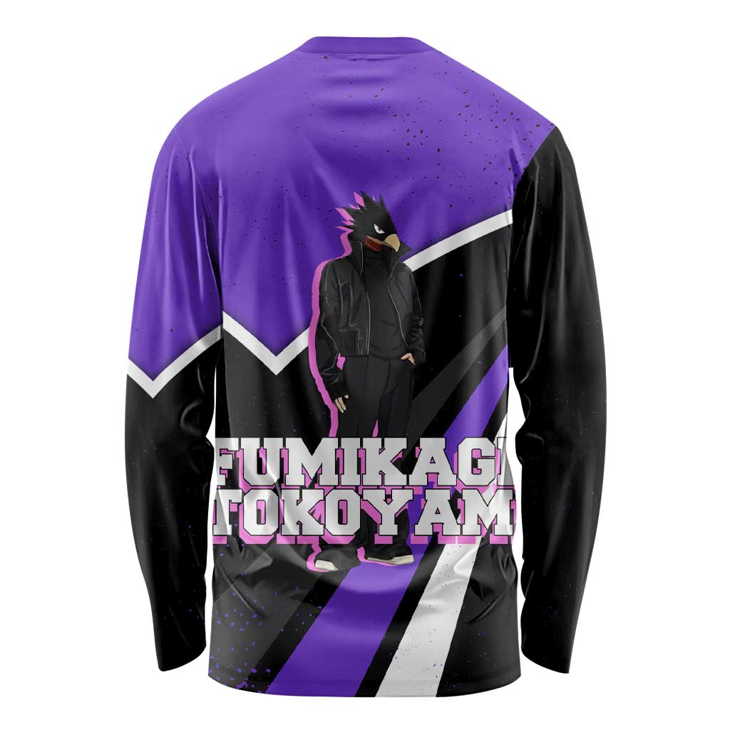 Fumikage Tokoyami My Hero Academia Long Sleeve Shirt Anime Grunge Splatter Graphic Style