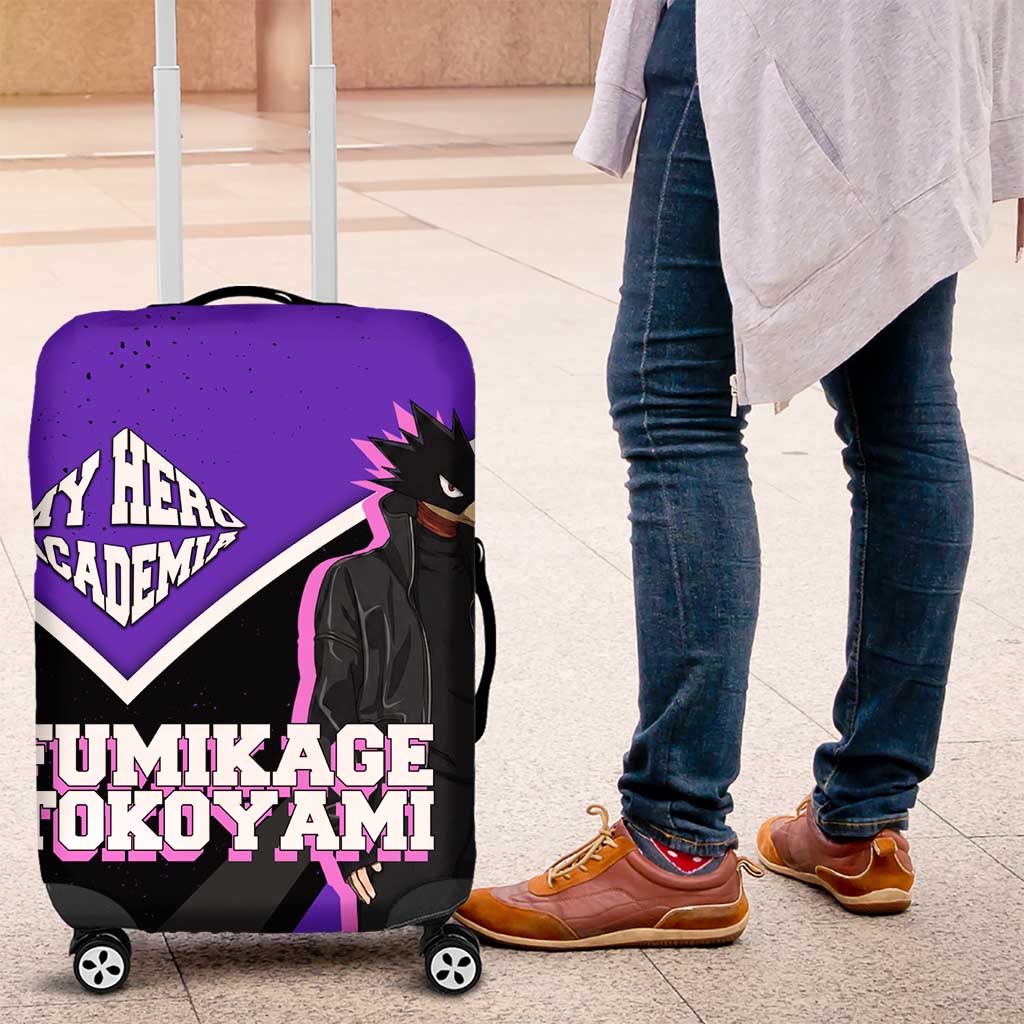 Fumikage Tokoyami My Hero Academia Luggage Cover Anime Grunge Splatter Graphic Style