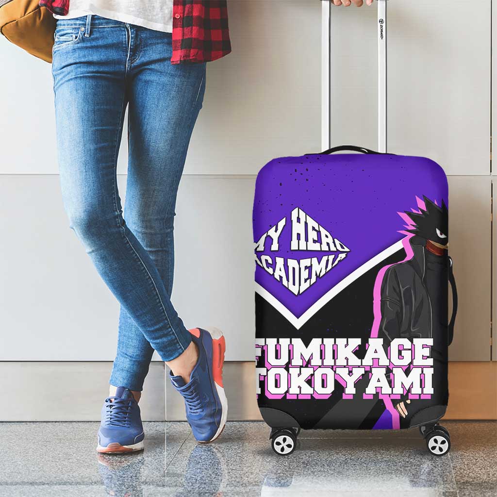 Fumikage Tokoyami My Hero Academia Luggage Cover Anime Grunge Splatter Graphic Style