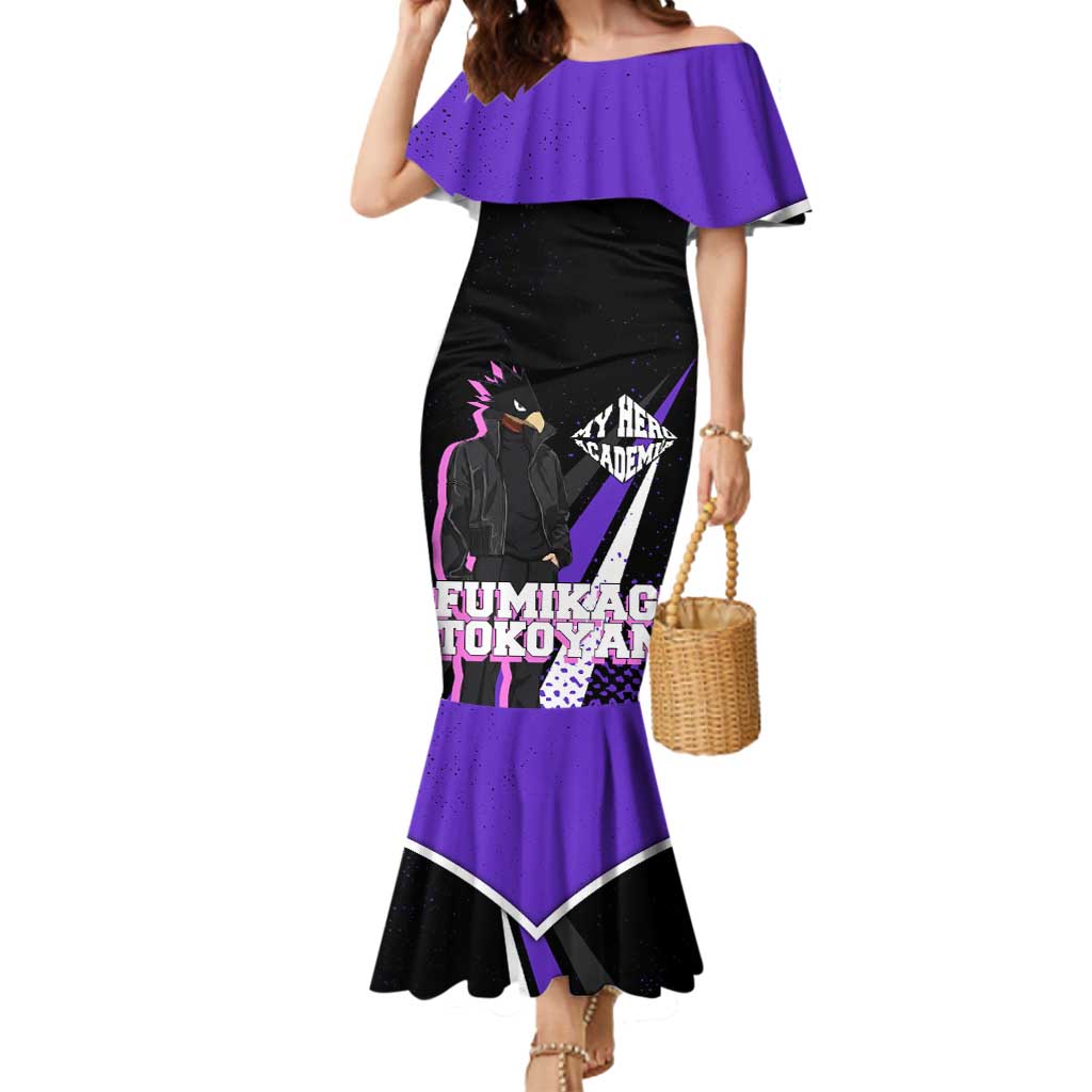 Fumikage Tokoyami My Hero Academia Mermaid Dress Anime Grunge Splatter Graphic Style