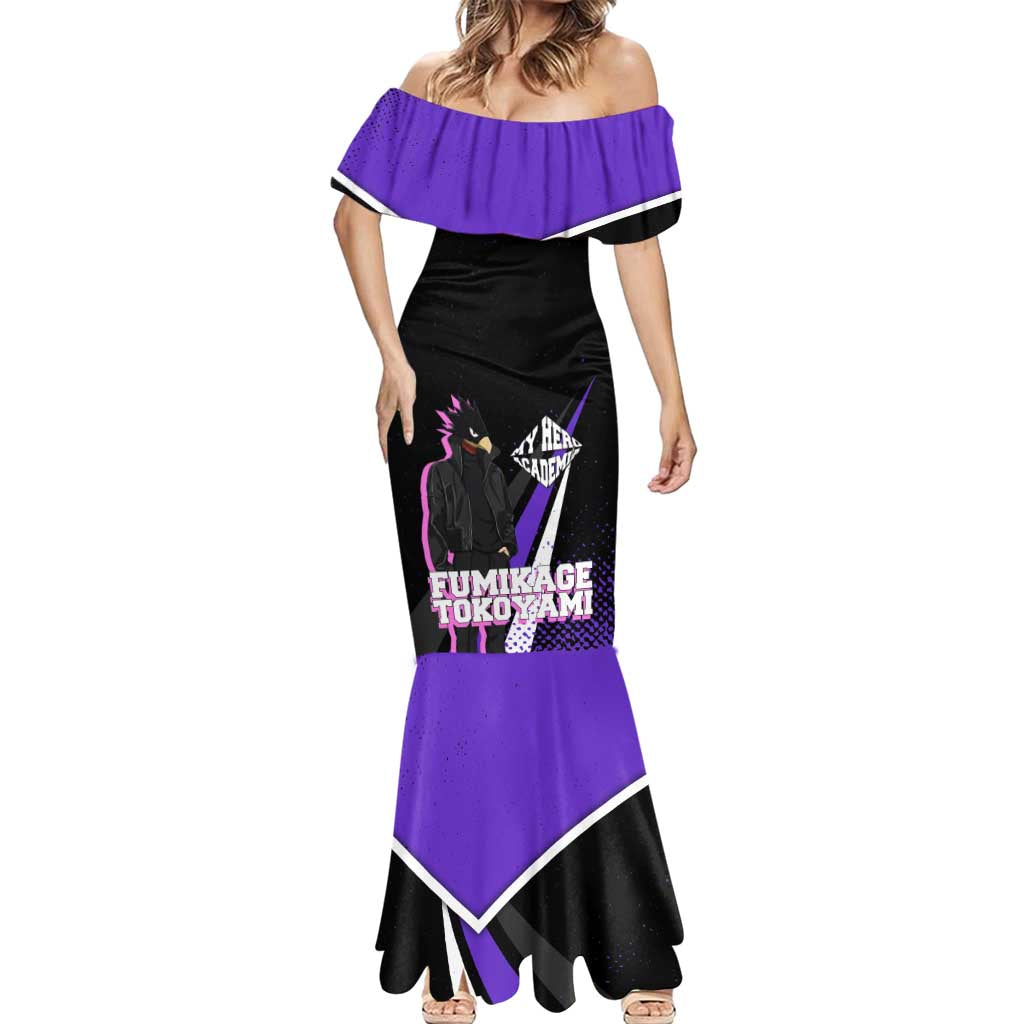 Fumikage Tokoyami My Hero Academia Mermaid Dress Anime Grunge Splatter Graphic Style