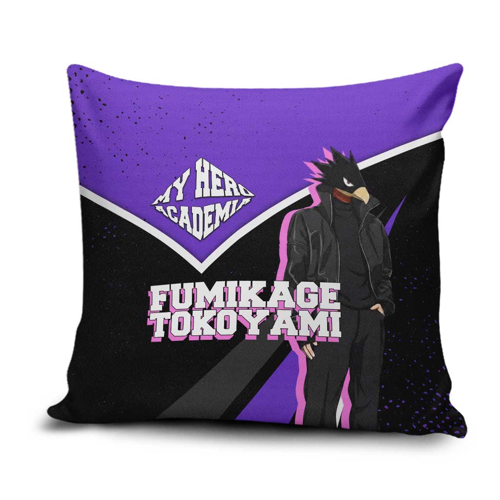 Fumikage Tokoyami My Hero Academia Pillow Cover Anime Grunge Splatter Graphic Style