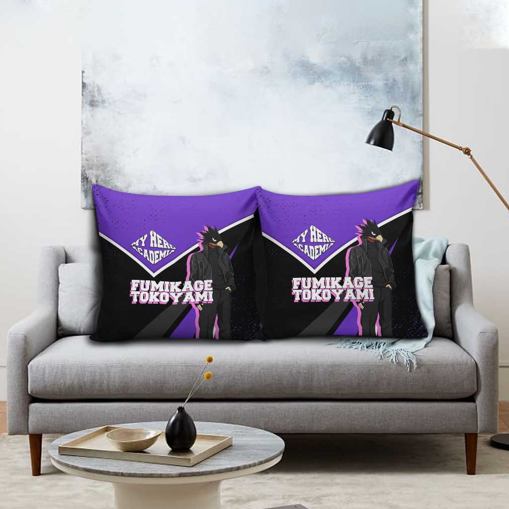 Fumikage Tokoyami My Hero Academia Pillow Cover Anime Grunge Splatter Graphic Style