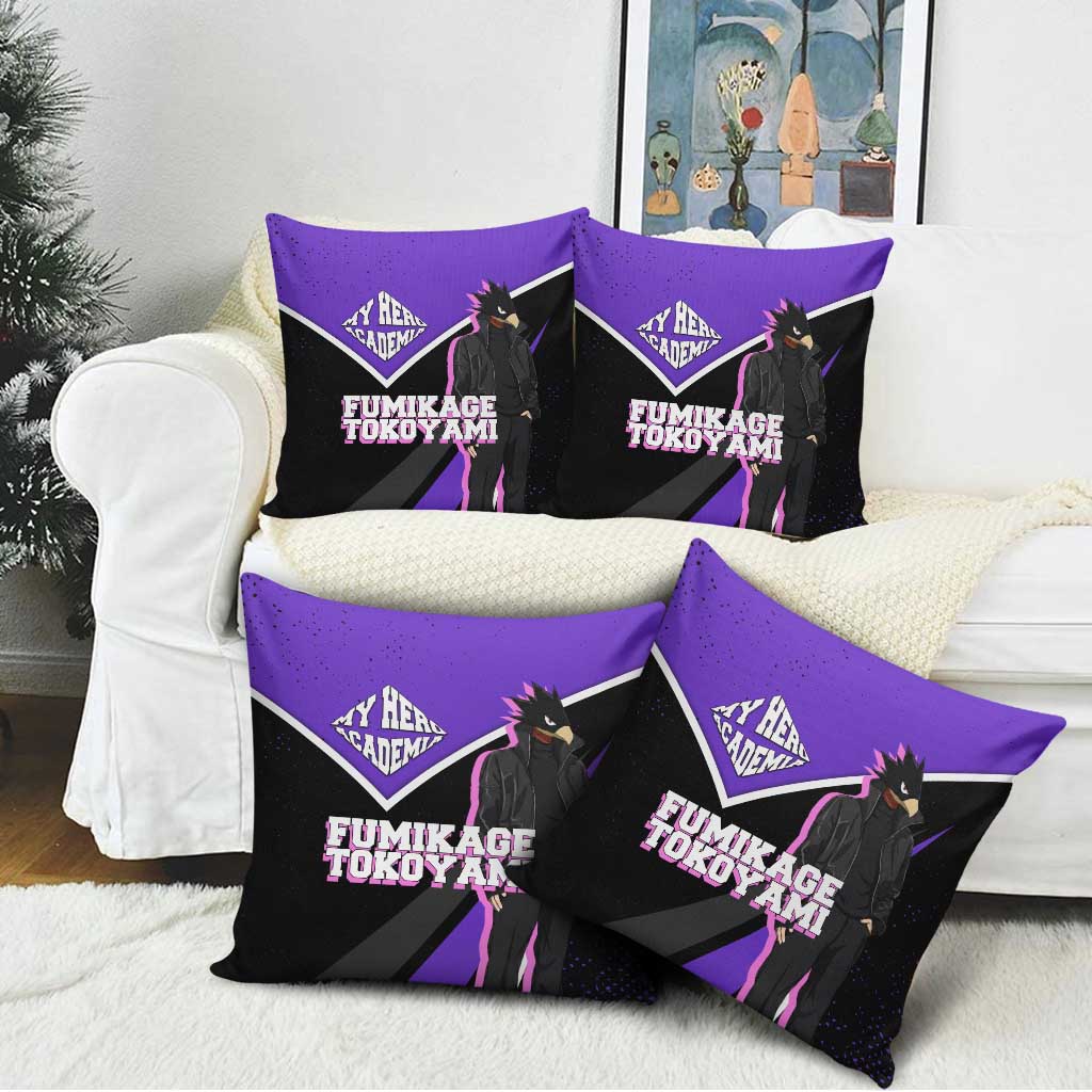 Fumikage Tokoyami My Hero Academia Pillow Cover Anime Grunge Splatter Graphic Style