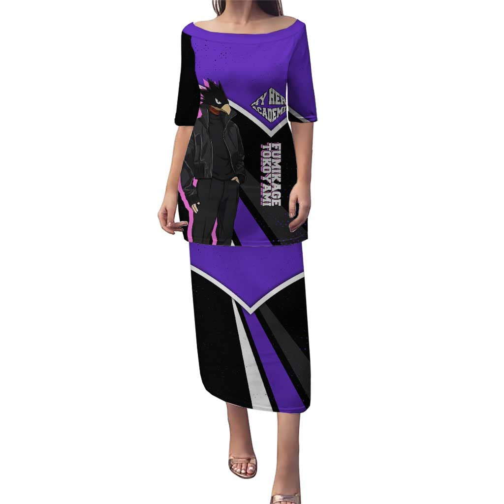 Fumikage Tokoyami My Hero Academia Puletasi Anime Grunge Splatter Graphic Style