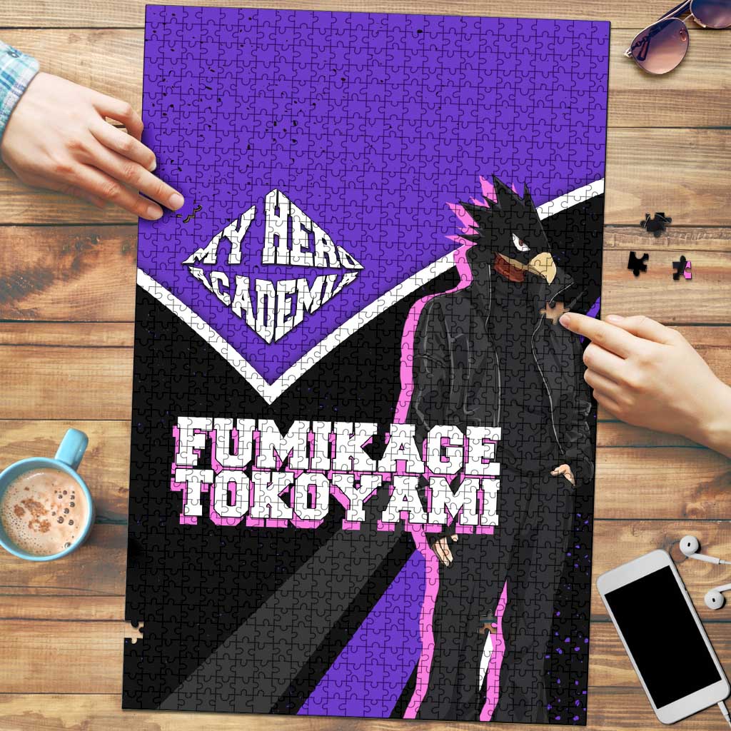 Fumikage Tokoyami My Hero Academia Puzzle Anime Grunge Splatter Graphic Style