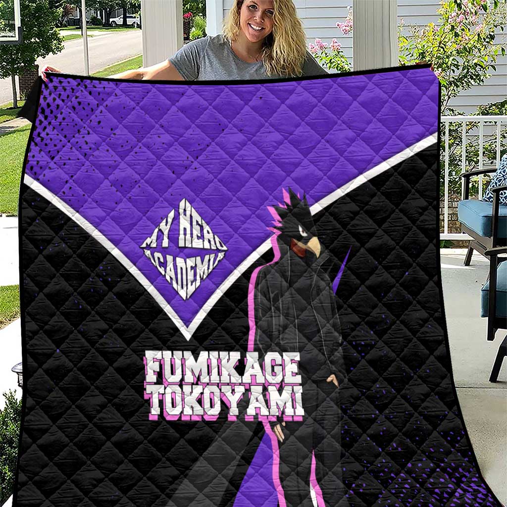 Fumikage Tokoyami My Hero Academia Quilt Anime Grunge Splatter Graphic Style