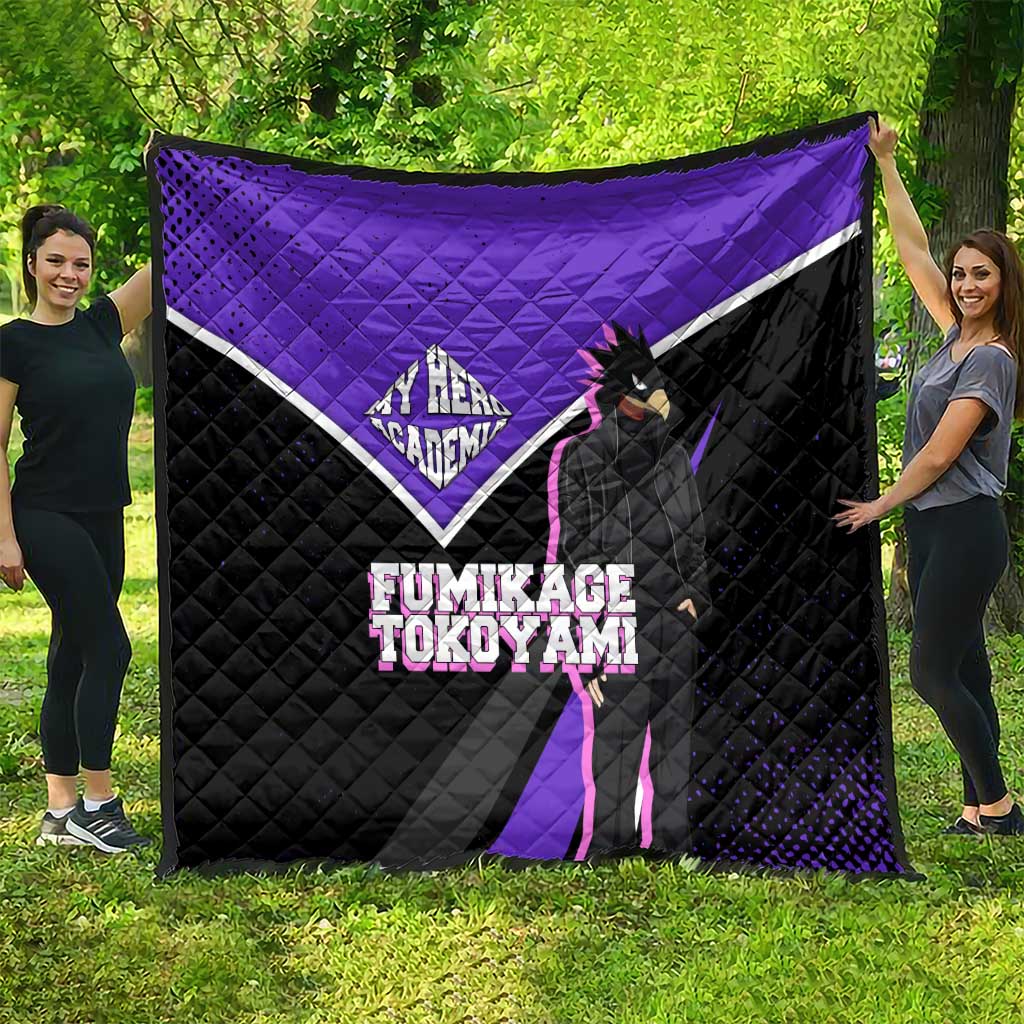 Fumikage Tokoyami My Hero Academia Quilt Anime Grunge Splatter Graphic Style