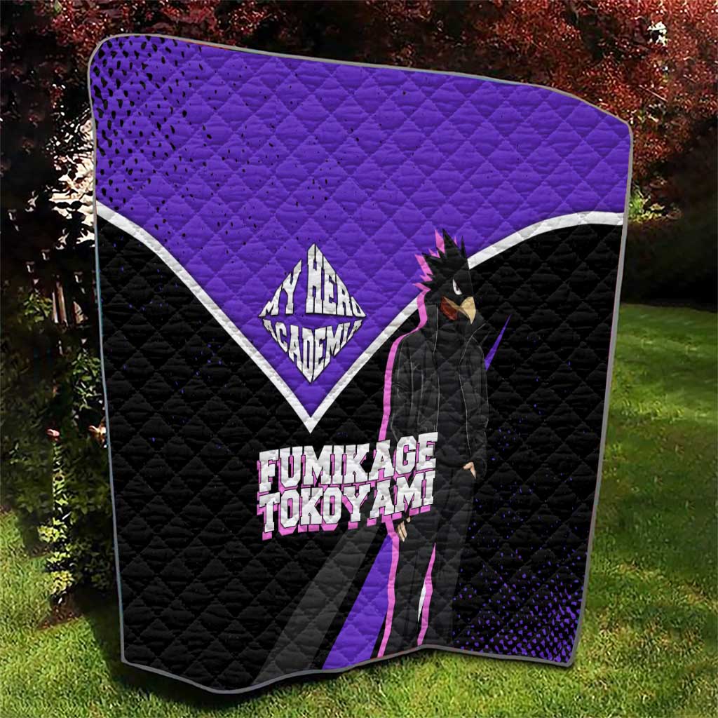 Fumikage Tokoyami My Hero Academia Quilt Anime Grunge Splatter Graphic Style