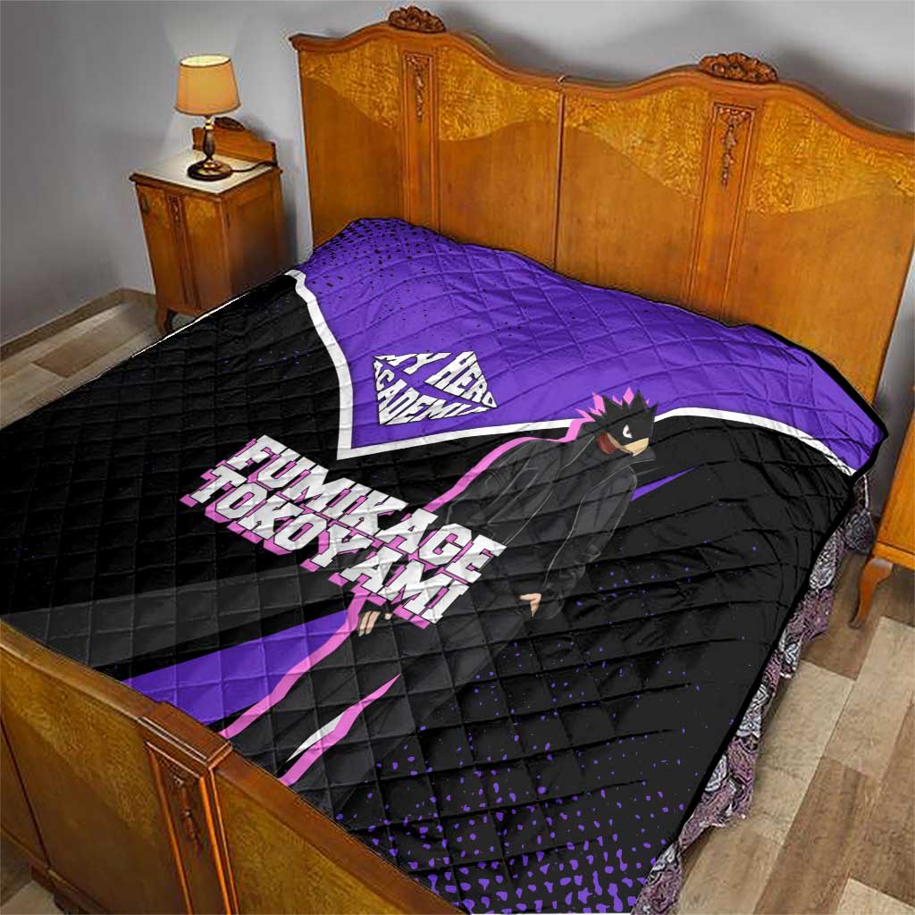 Fumikage Tokoyami My Hero Academia Quilt Anime Grunge Splatter Graphic Style