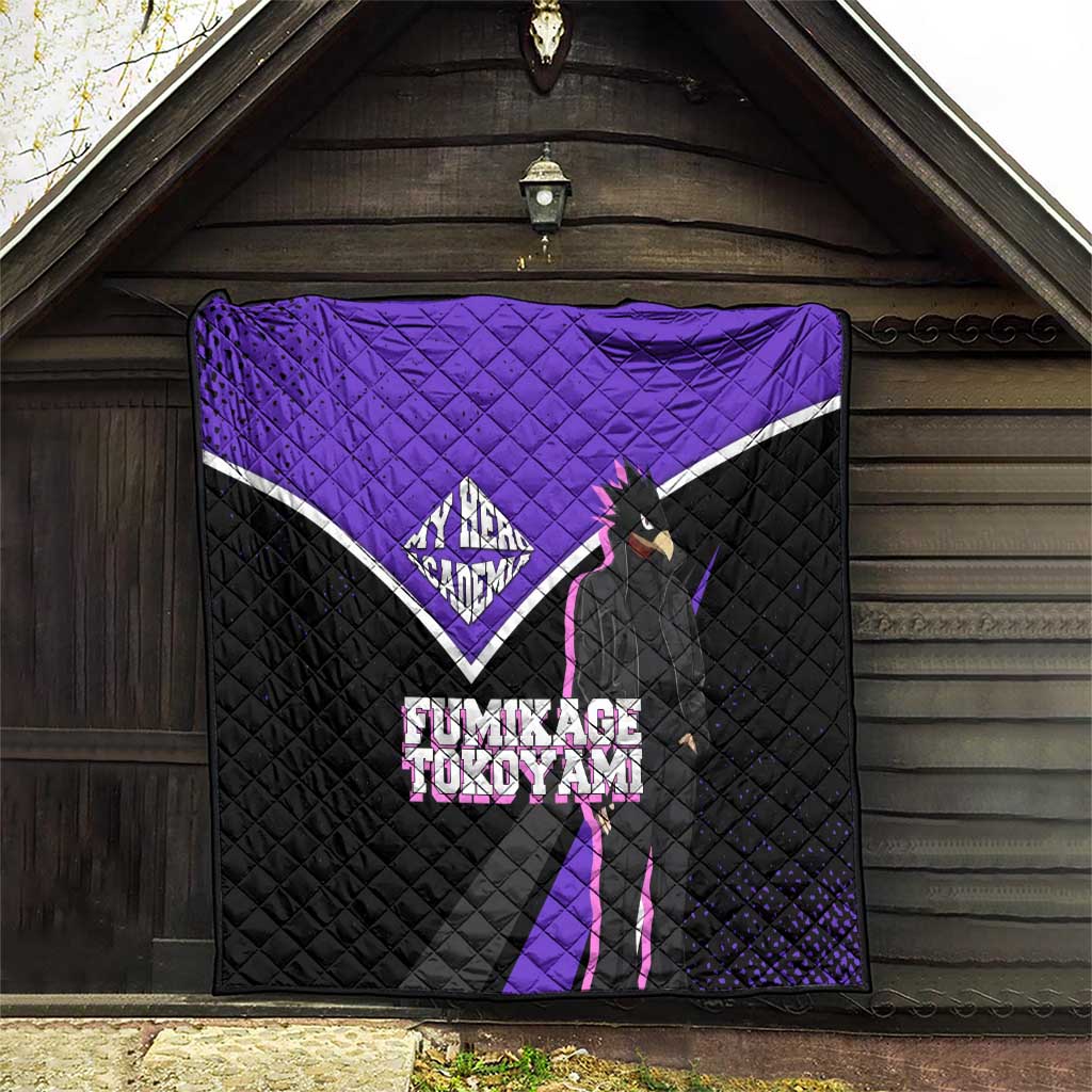 Fumikage Tokoyami My Hero Academia Quilt Anime Grunge Splatter Graphic Style