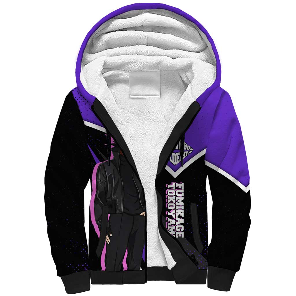 Fumikage Tokoyami My Hero Academia Sherpa Hoodie Anime Grunge Splatter Graphic Style