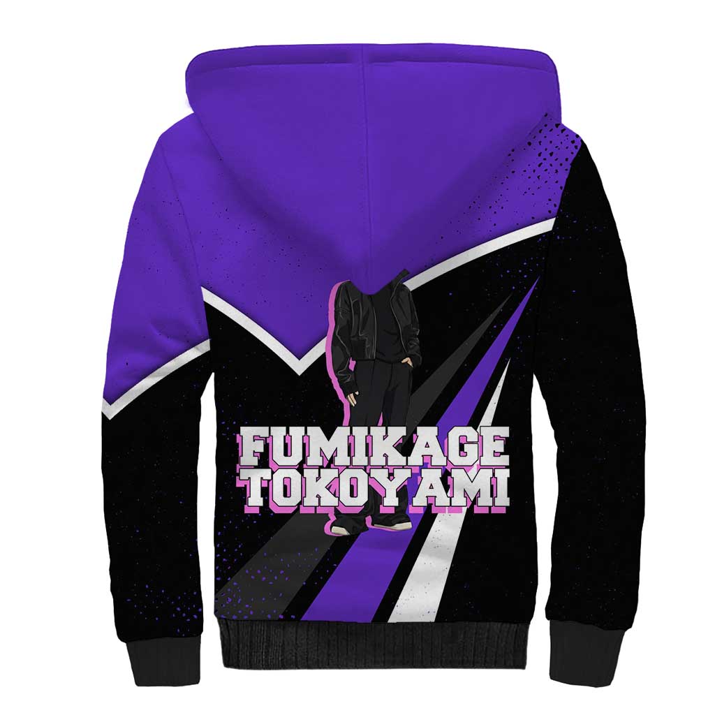 Fumikage Tokoyami My Hero Academia Sherpa Hoodie Anime Grunge Splatter Graphic Style