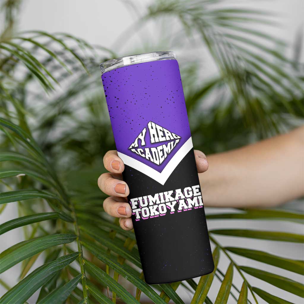 Fumikage Tokoyami My Hero Academia Skinny Tumbler Anime Grunge Splatter Graphic Style