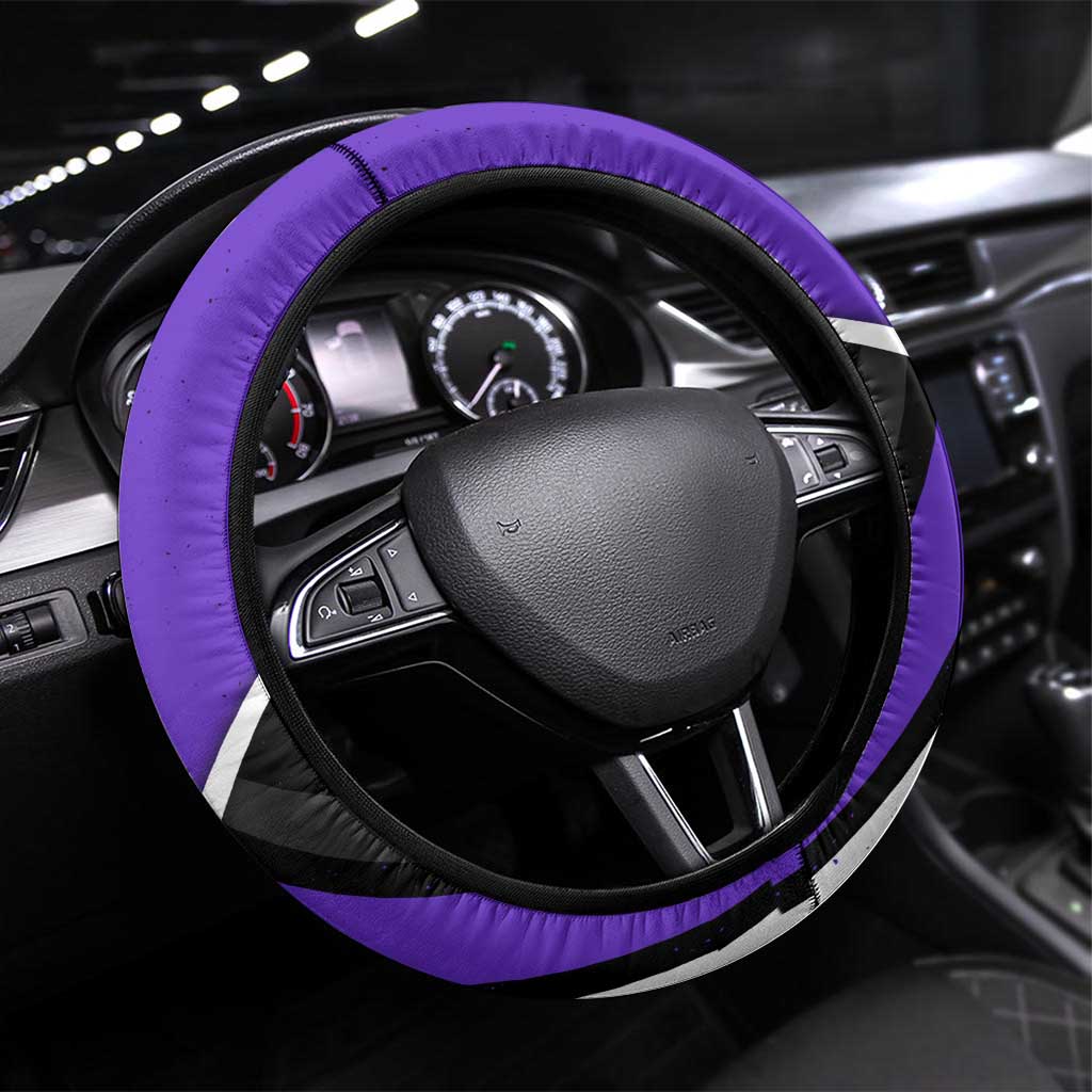 Fumikage Tokoyami My Hero Academia Steering Wheel Cover Anime Grunge Splatter Graphic Style
