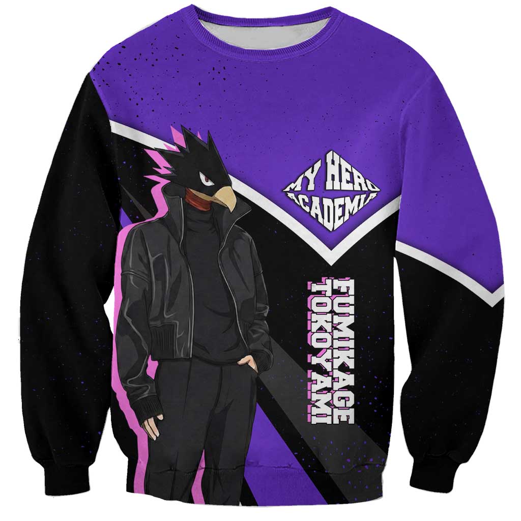 Fumikage Tokoyami My Hero Academia Sweatshirt Anime Grunge Splatter Graphic Style
