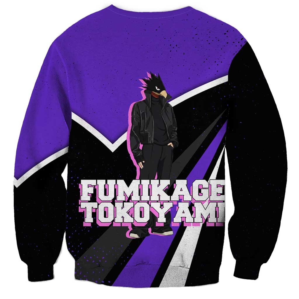 Fumikage Tokoyami My Hero Academia Sweatshirt Anime Grunge Splatter Graphic Style