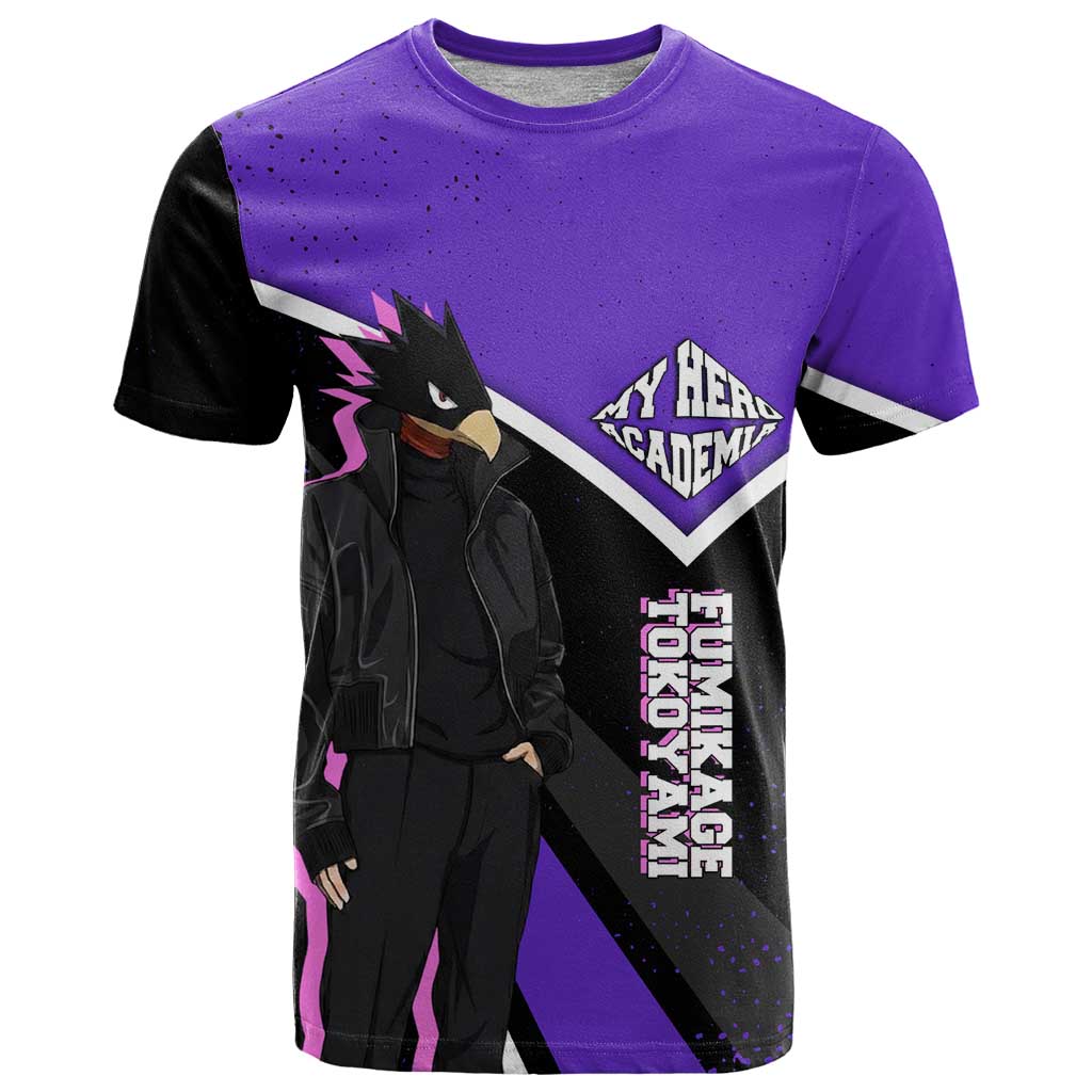 Fumikage Tokoyami My Hero Academia T Shirt Anime Grunge Splatter Graphic Style