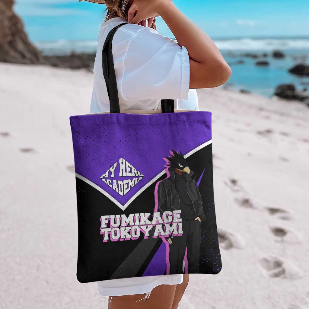 Fumikage Tokoyami My Hero Academia Tote Bag Anime Grunge Splatter Graphic Style