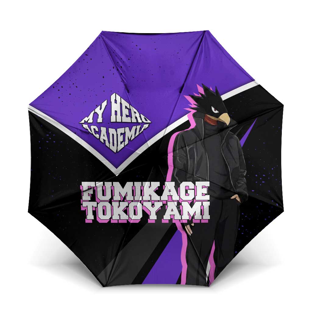 Fumikage Tokoyami My Hero Academia Umbrella Anime Grunge Splatter Graphic Style
