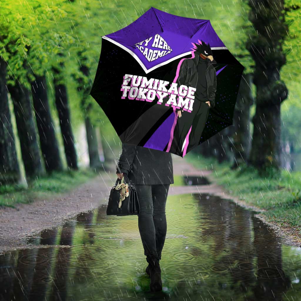 Fumikage Tokoyami My Hero Academia Umbrella Anime Grunge Splatter Graphic Style
