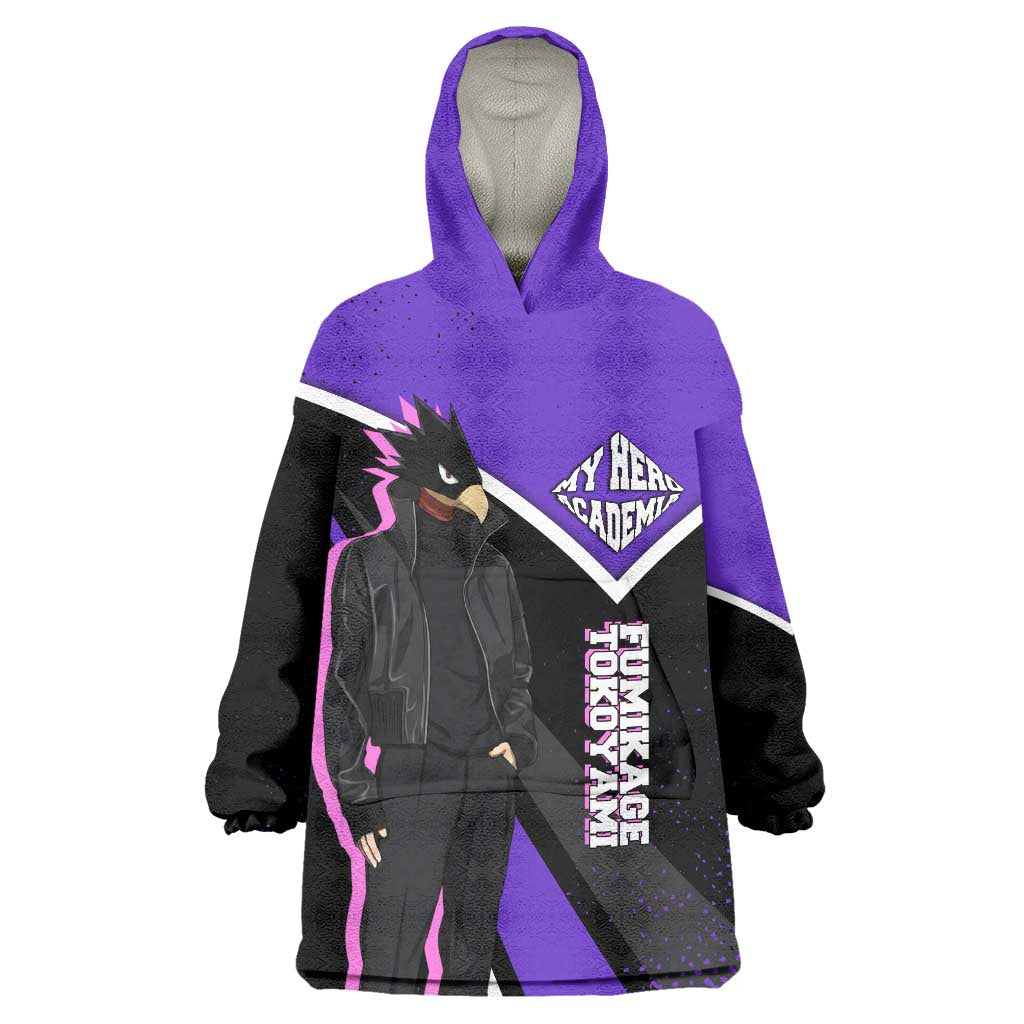 Fumikage Tokoyami My Hero Academia Wearable Blanket Hoodie Anime Grunge Splatter Graphic Style