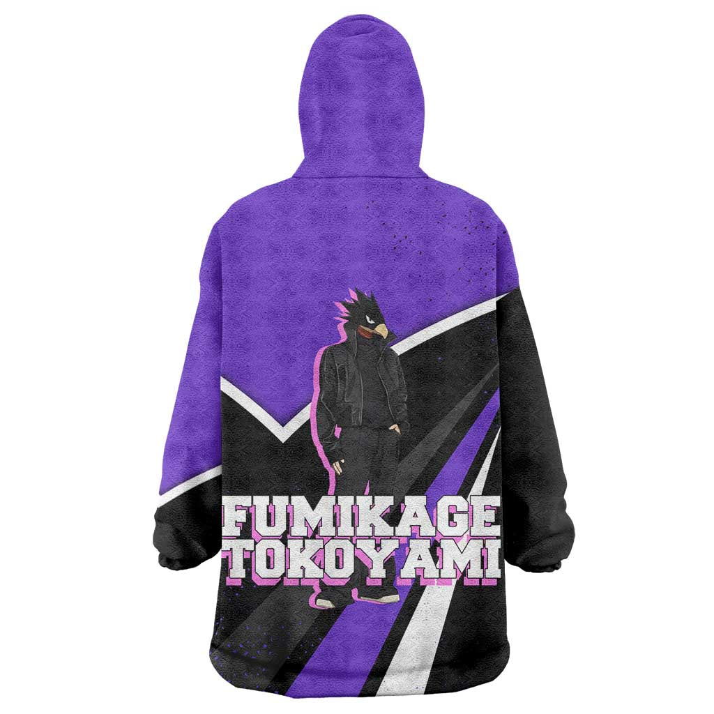 Fumikage Tokoyami My Hero Academia Wearable Blanket Hoodie Anime Grunge Splatter Graphic Style