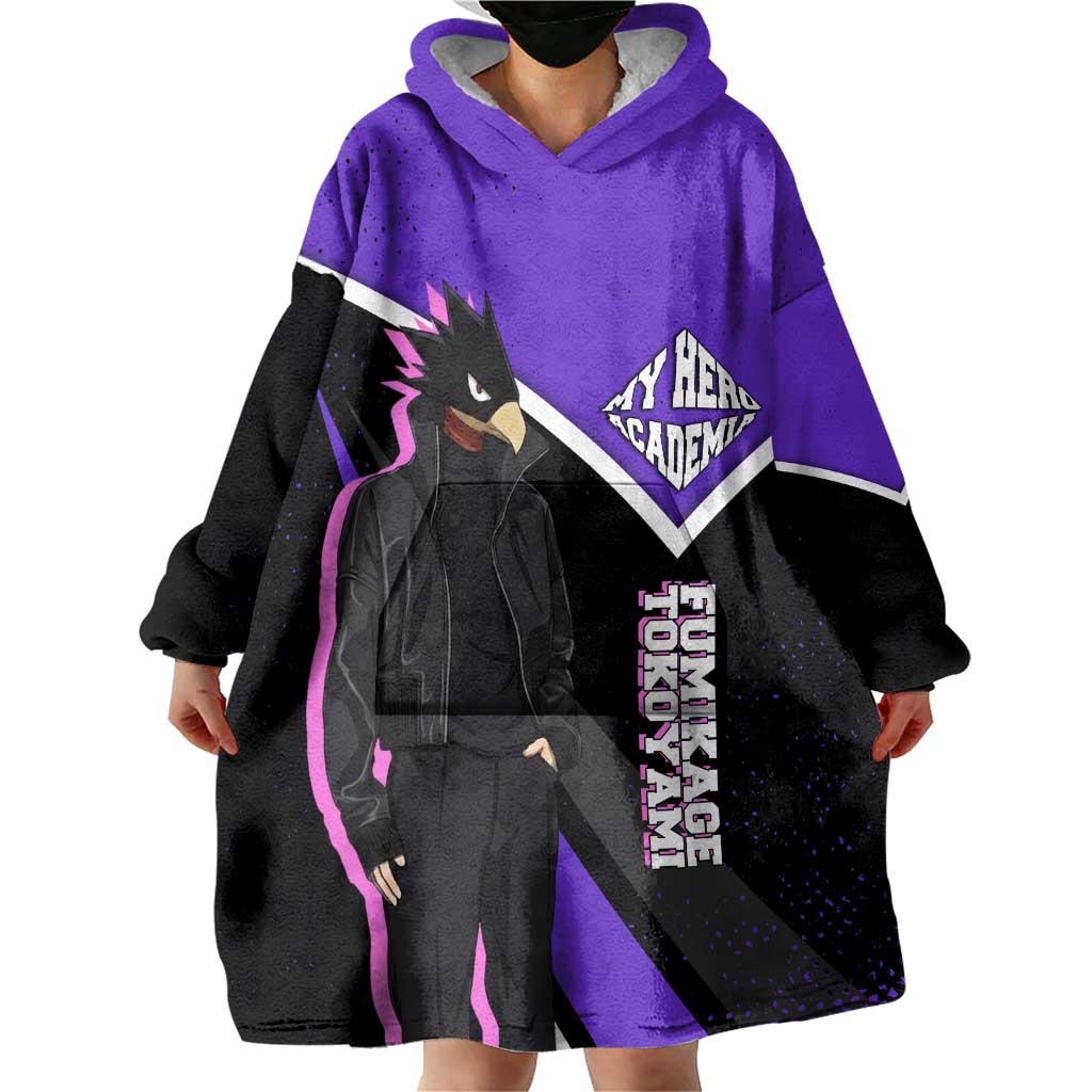 Fumikage Tokoyami My Hero Academia Wearable Blanket Hoodie Anime Grunge Splatter Graphic Style