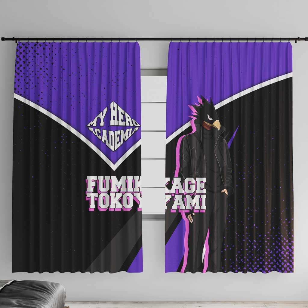 Fumikage Tokoyami My Hero Academia Window Curtain Anime Grunge Splatter Graphic Style