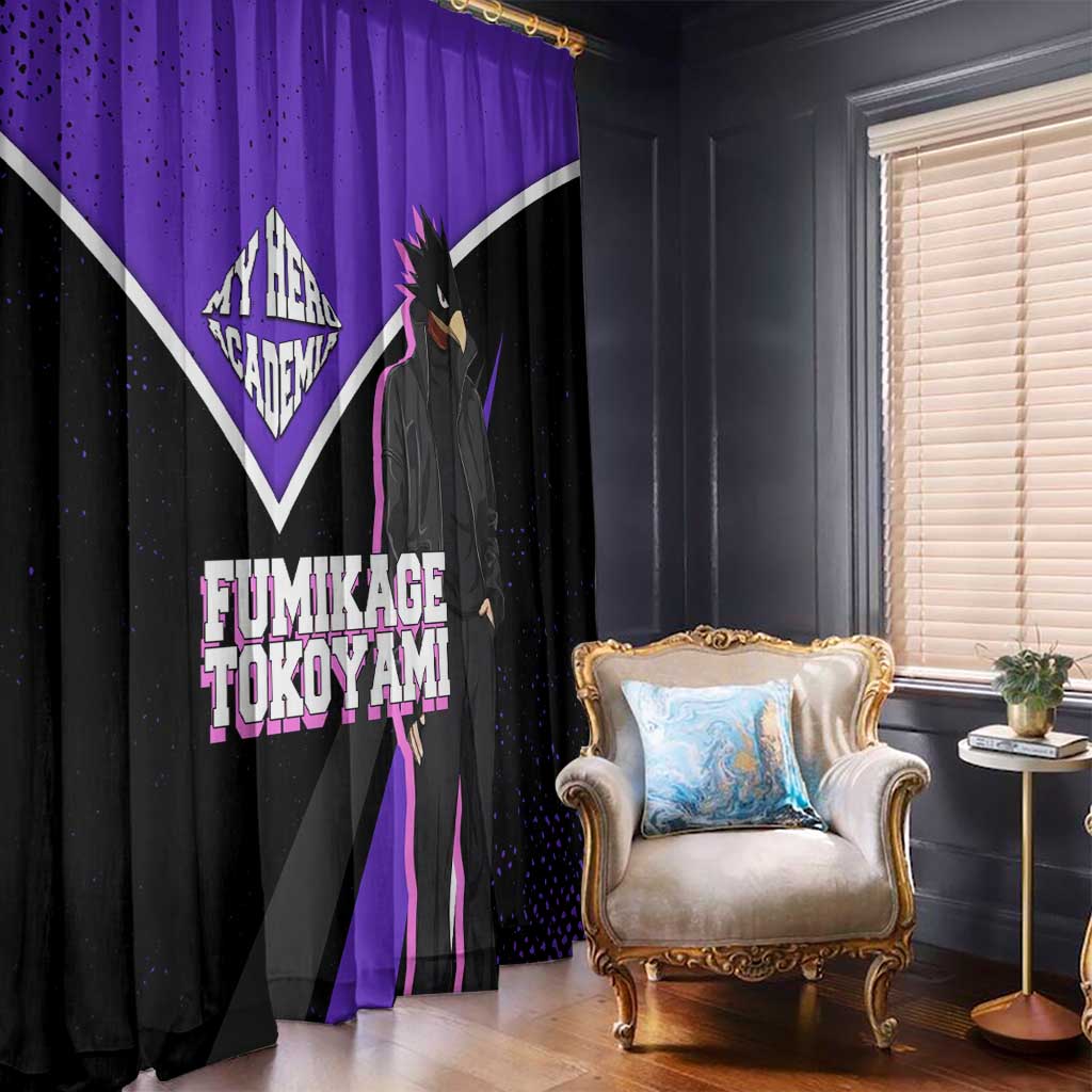 Fumikage Tokoyami My Hero Academia Window Curtain Anime Grunge Splatter Graphic Style
