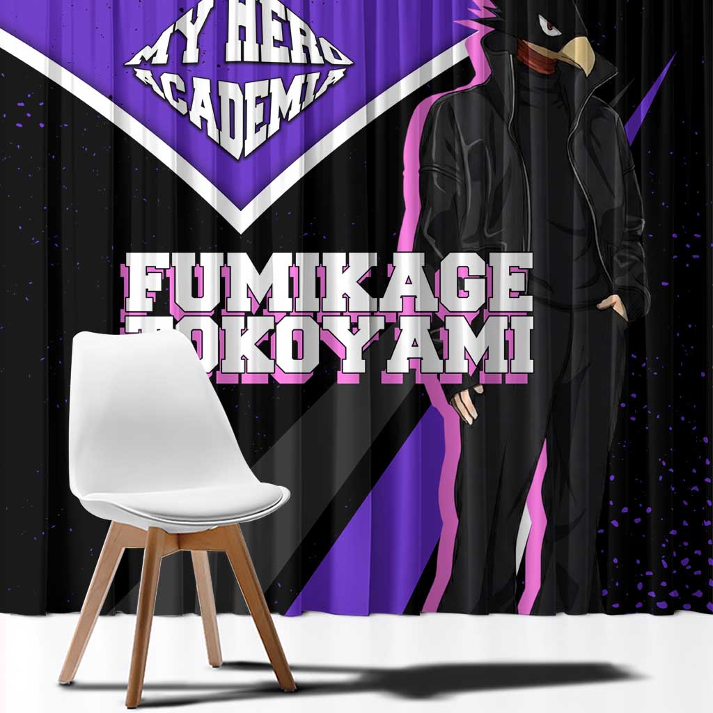 Fumikage Tokoyami My Hero Academia Window Curtain Anime Grunge Splatter Graphic Style
