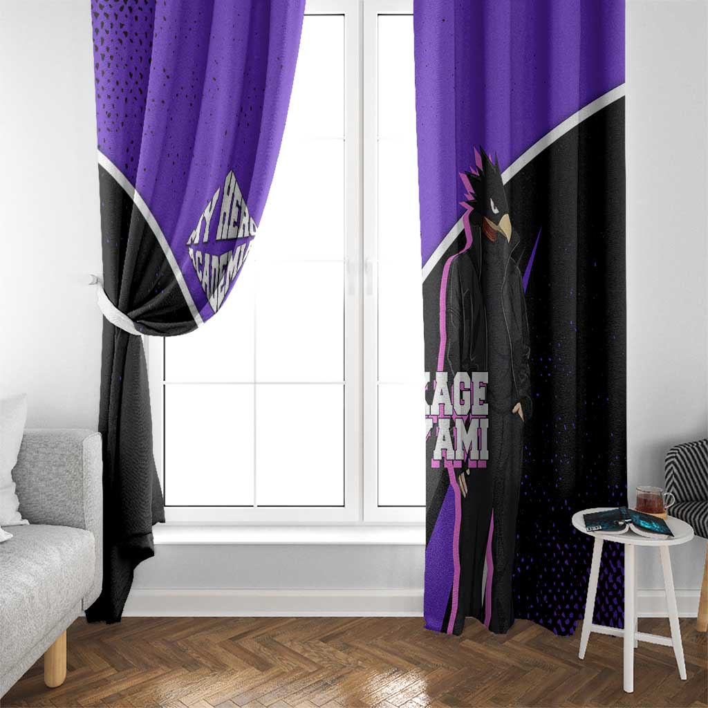 Fumikage Tokoyami My Hero Academia Window Curtain Anime Grunge Splatter Graphic Style