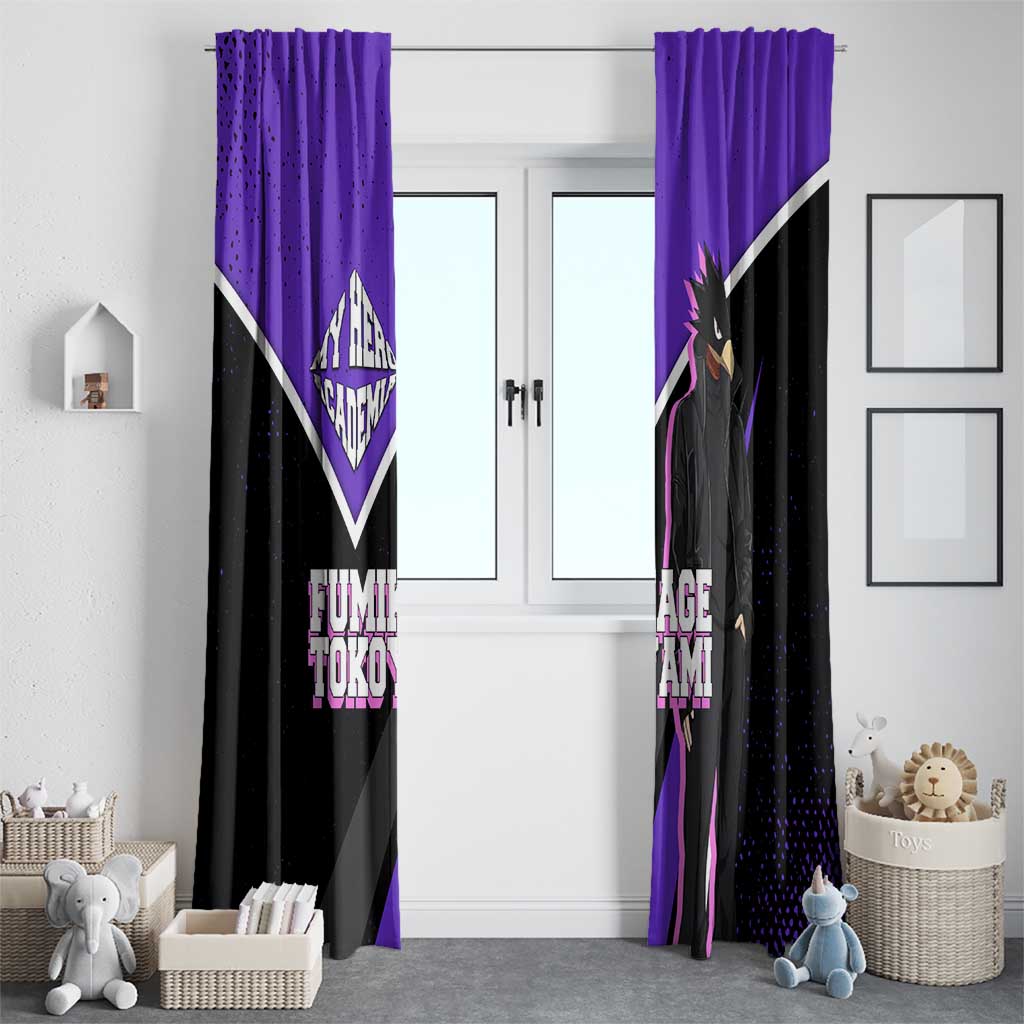 Fumikage Tokoyami My Hero Academia Window Curtain Anime Grunge Splatter Graphic Style