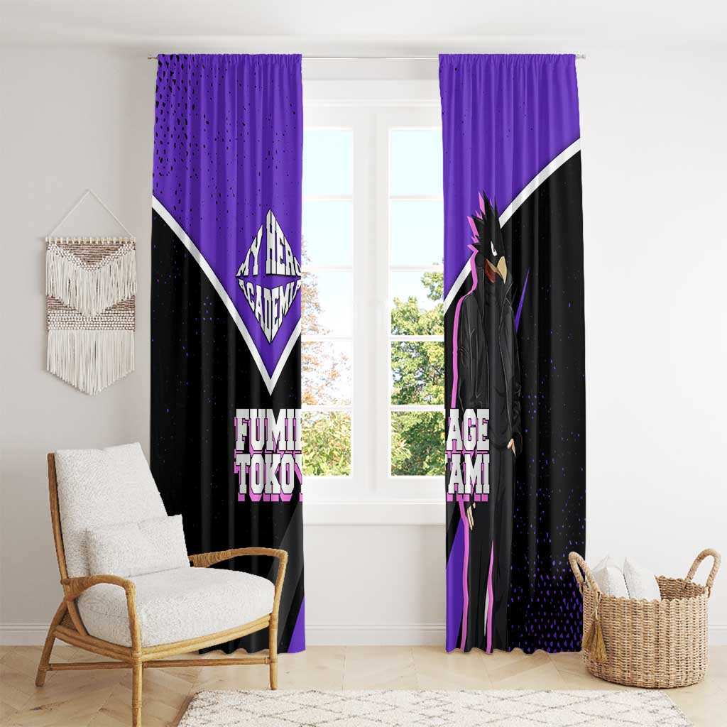 Fumikage Tokoyami My Hero Academia Window Curtain Anime Grunge Splatter Graphic Style