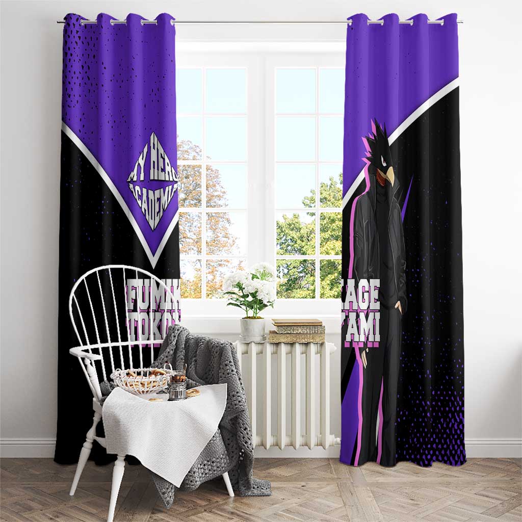 Fumikage Tokoyami My Hero Academia Window Curtain Anime Grunge Splatter Graphic Style