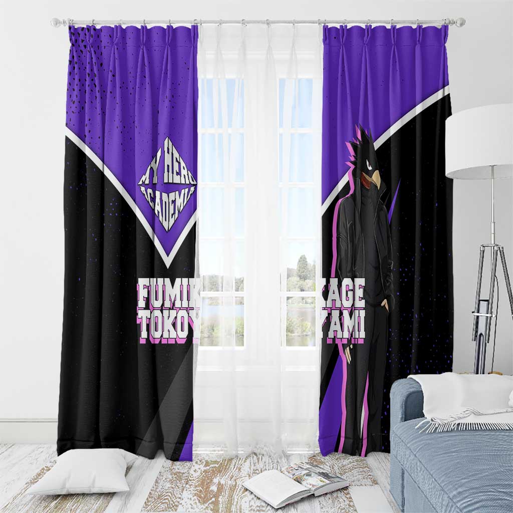 Fumikage Tokoyami My Hero Academia Window Curtain Anime Grunge Splatter Graphic Style